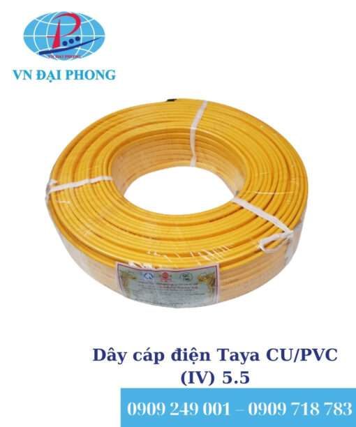 Dây cáp điện Taya CU/PVC (IV) 5.5