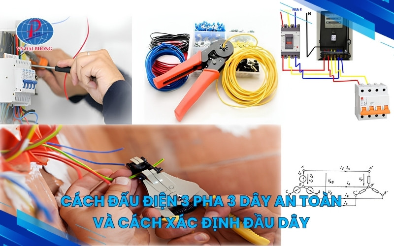 Cách đấu điện 3 pha 3 dây an toàn và cách xác định đầu dây